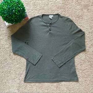 TOPMAN Ribbed gray men’s henley